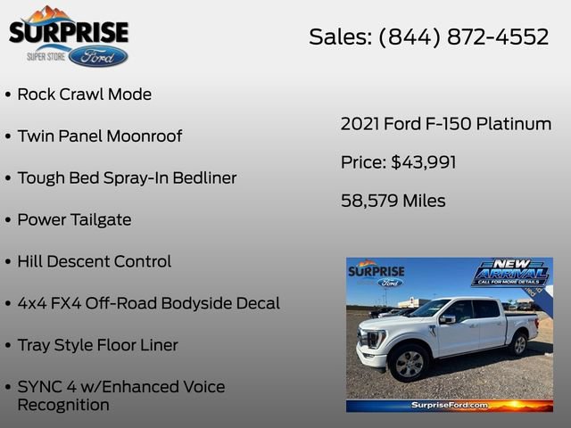 Used 2021 Ford F150 Platinum w/ Equipment Group 701A High AWD/4WD image 26