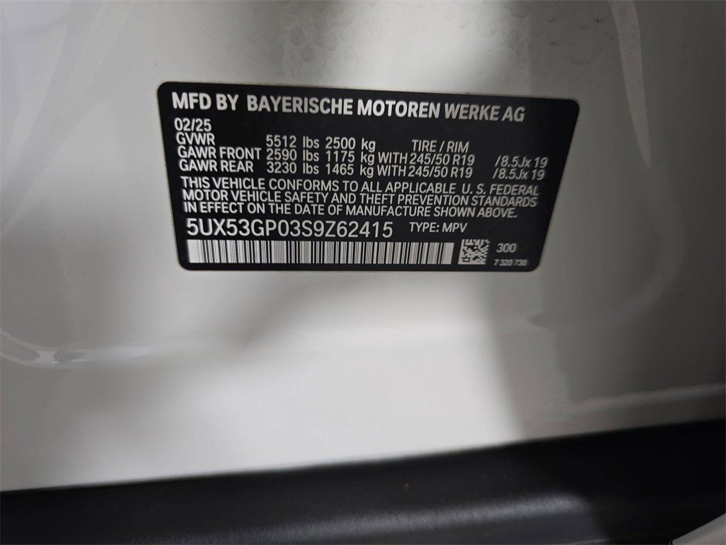 Used 2025 BMW X3 xDrive30i w/ Convenience Package image 32