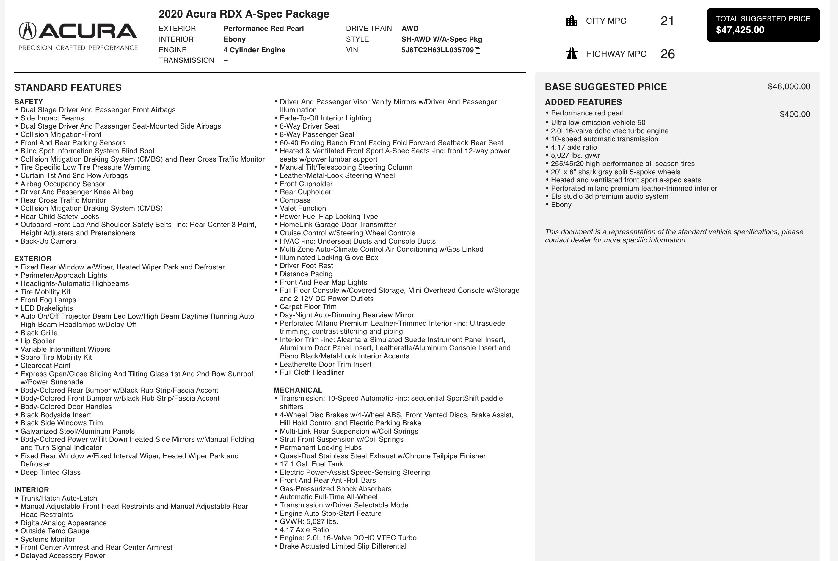 Used 2020 Acura RDX A-Spec image 5