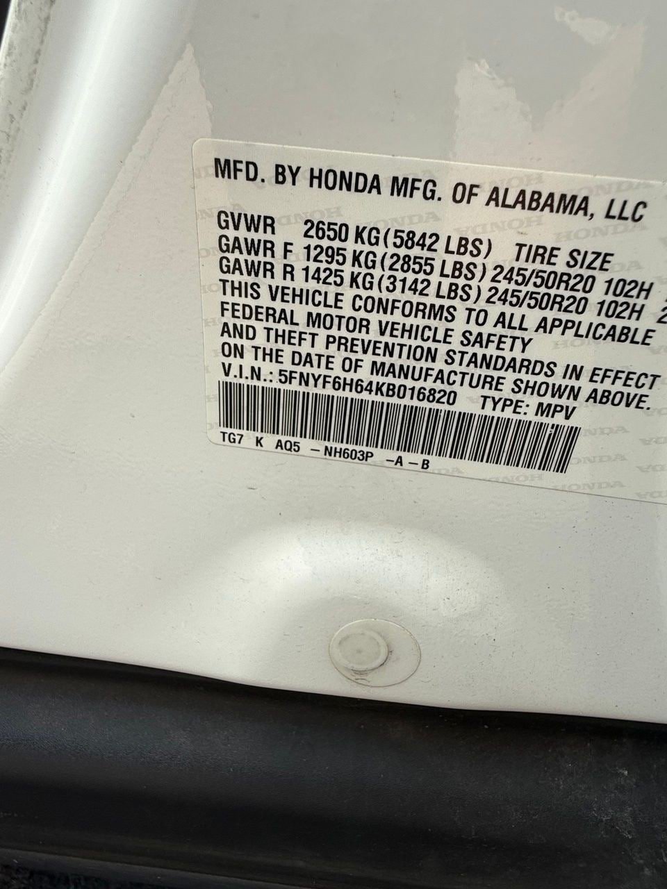 Used 2019 Honda Pilot Touring image 19