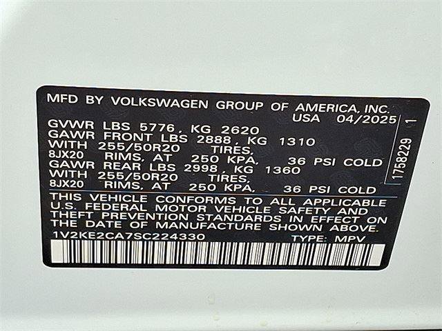 New 2025 Volkswagen Atlas Cross Sport SE image 21