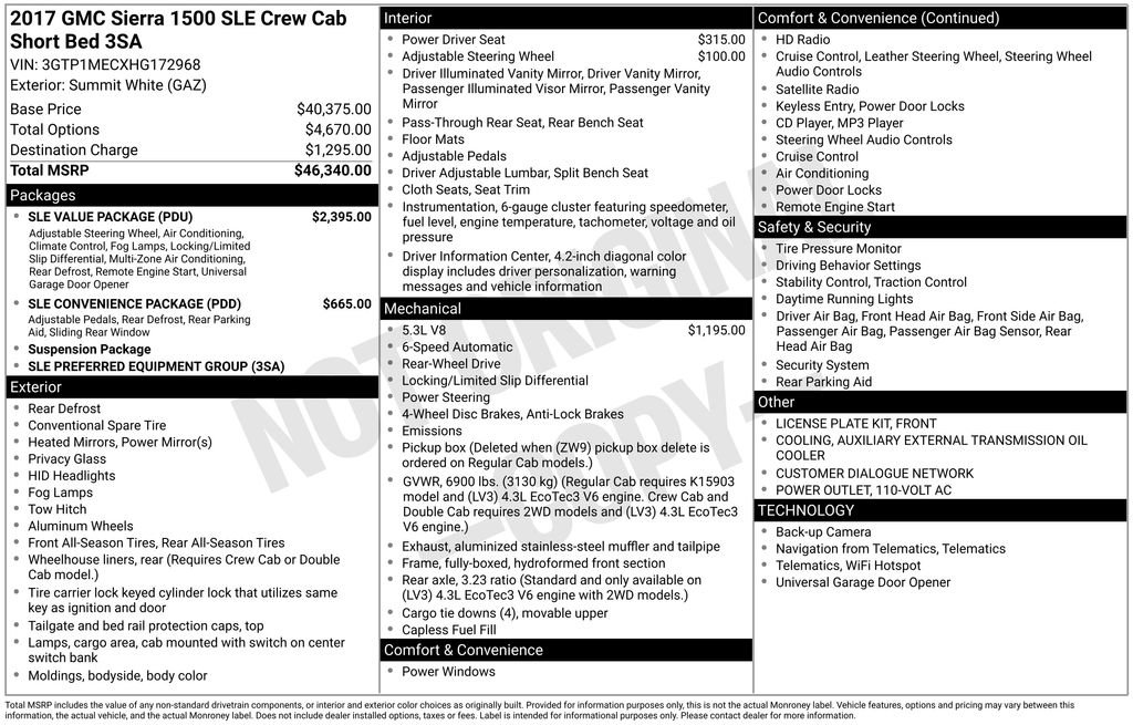 Used 2017 GMC Sierra 1500 SLE w/ SLE Value Package image 17