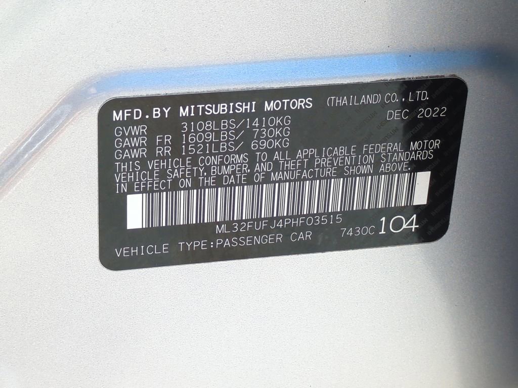 Used 2023 Mitsubishi Mirage G4 LE FWD image 16