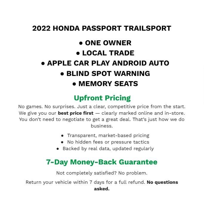 Used 2022 Honda Passport TrailSport image 2