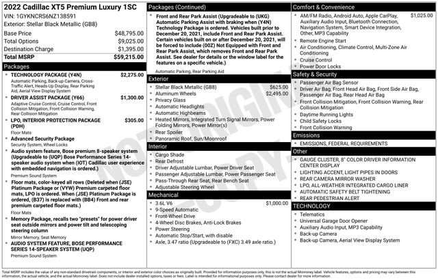 Used 2022 Cadillac XT5 Premium Luxury w/ Technology Package image 15