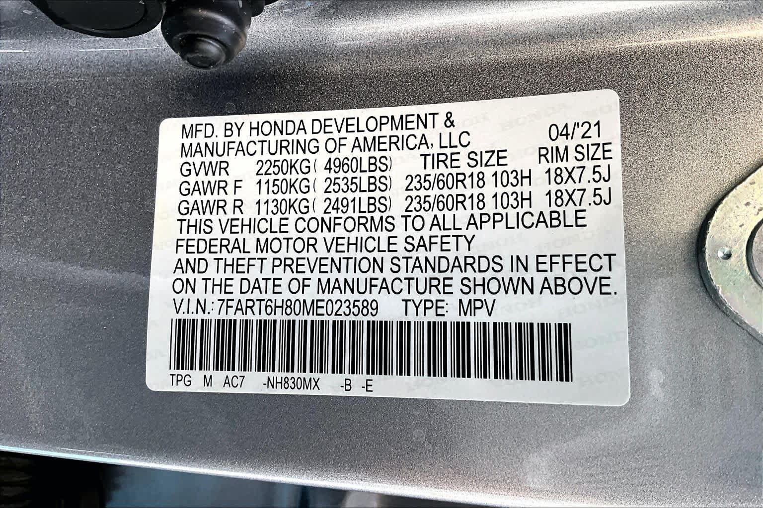 Certified 2021 Honda CR-V EX-L image 33