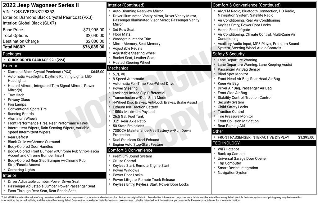 Used 2022 Jeep Wagoneer Series II image 17