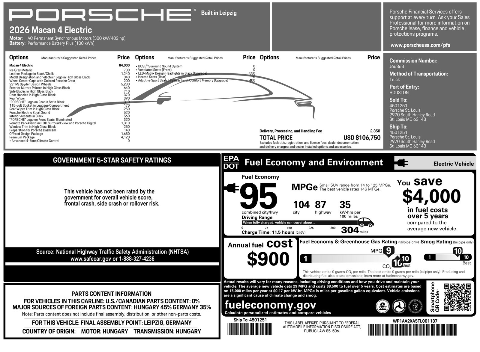 New 2026 Porsche Macan 4 Electric AWD/4WD image 54
