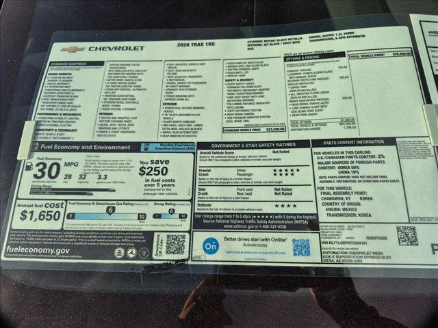 New 2026 Chevrolet Trax RS w/ Sunroof Package FWD image 15
