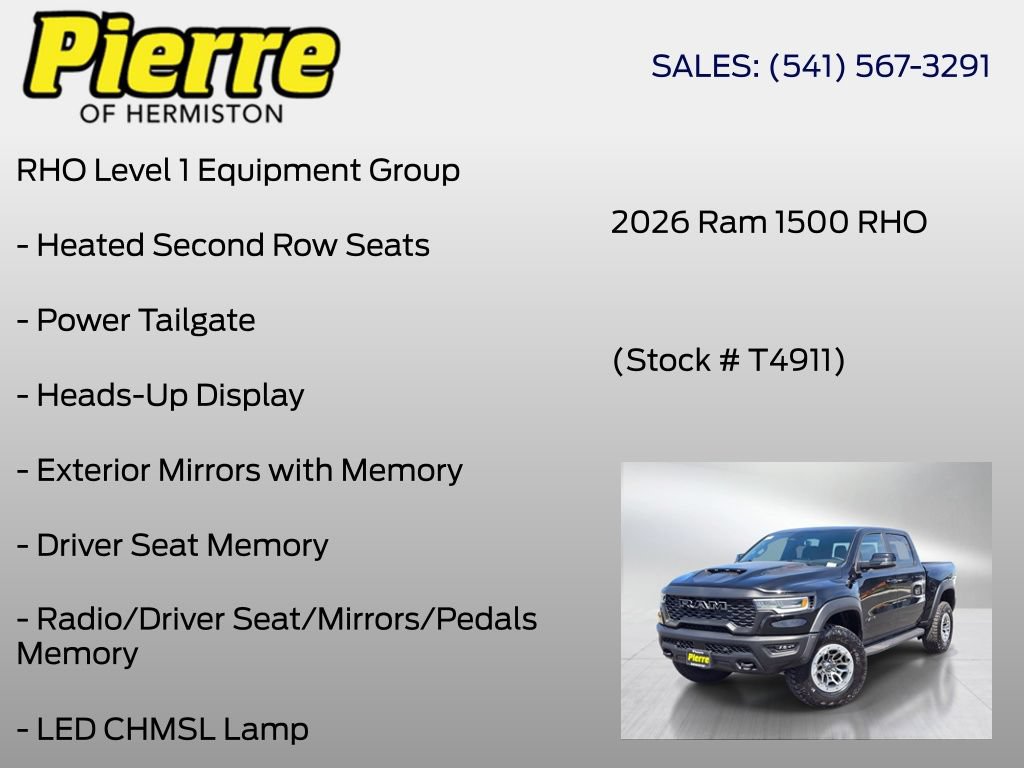 New 2026 RAM 1500 RHO w/ RHO Level 1 Equipment Group AWD/4WD image 18