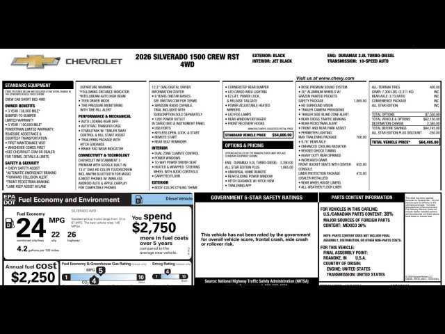 Used 2026 Chevrolet Silverado 1500 RST w/ All Star Edition Plus AWD/4WD image 3