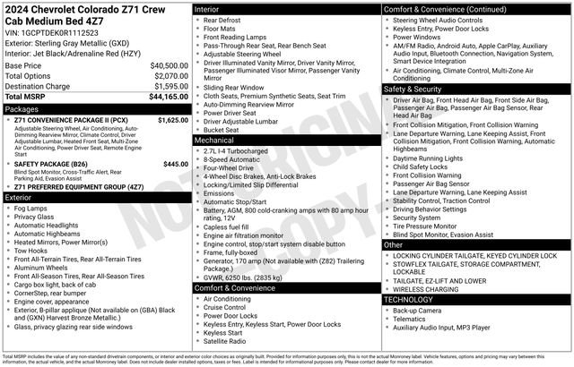 Used 2024 Chevrolet Colorado Z71 w/ Z71 Convenience Package 2 image 5