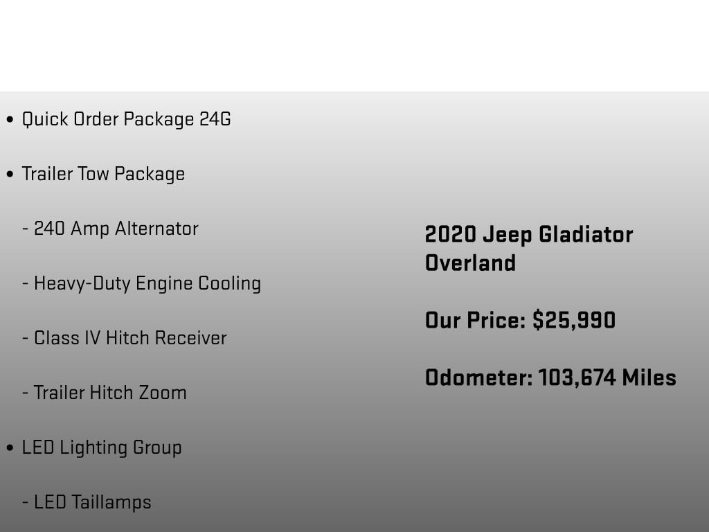 Used 2020 Jeep Gladiator Overland AWD/4WD image 6