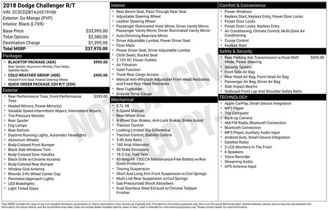 Used 2018 Dodge Challenger R/T w/ Blacktop Package RWD image 4