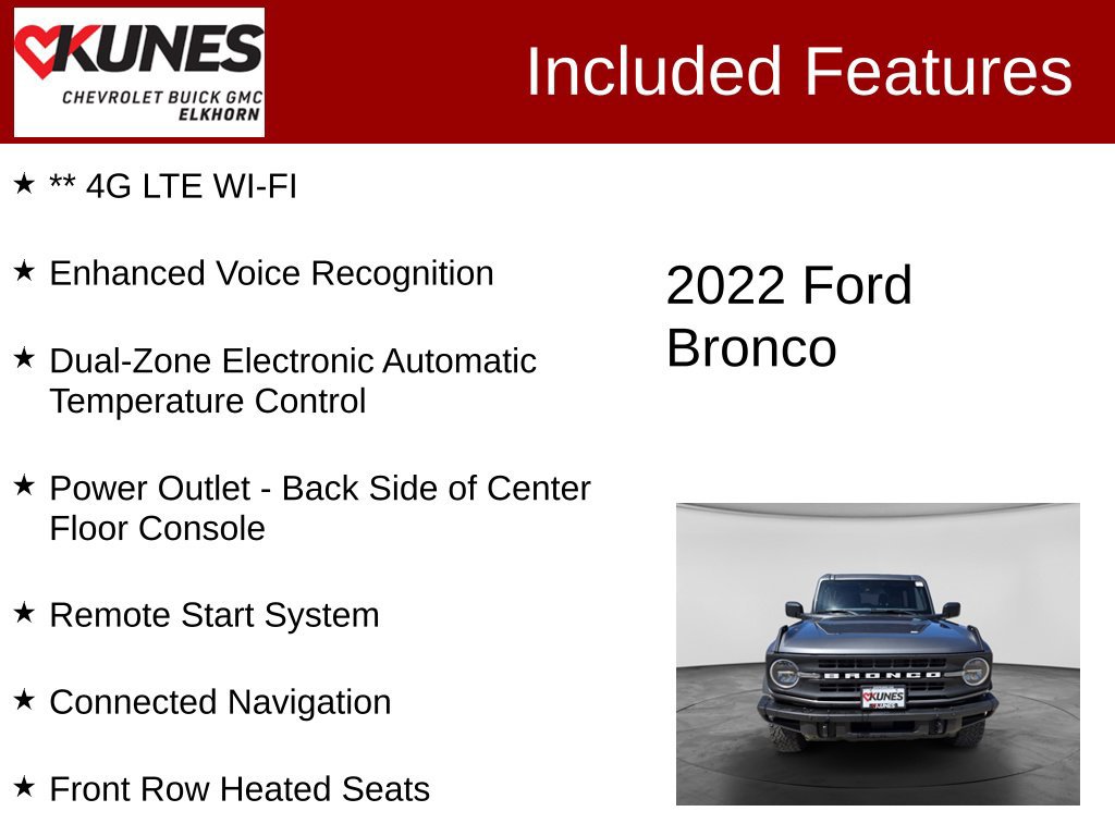 Used 2022 Ford Bronco Black Diamond AWD/4WD image 3