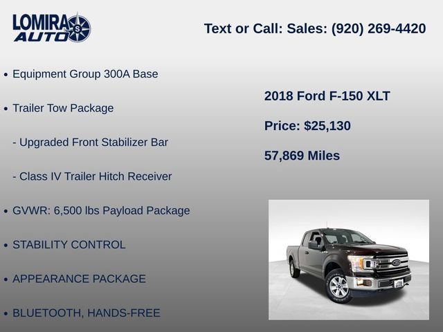 Used 2018 Ford F150 XLT w/ Trailer Tow Package AWD/4WD image 8