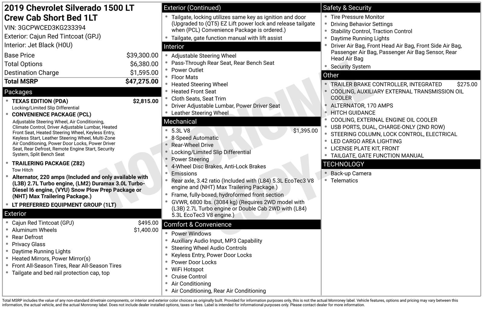 Used 2019 Chevrolet Silverado 1500 LT w/ Texas Edition RWD image 17