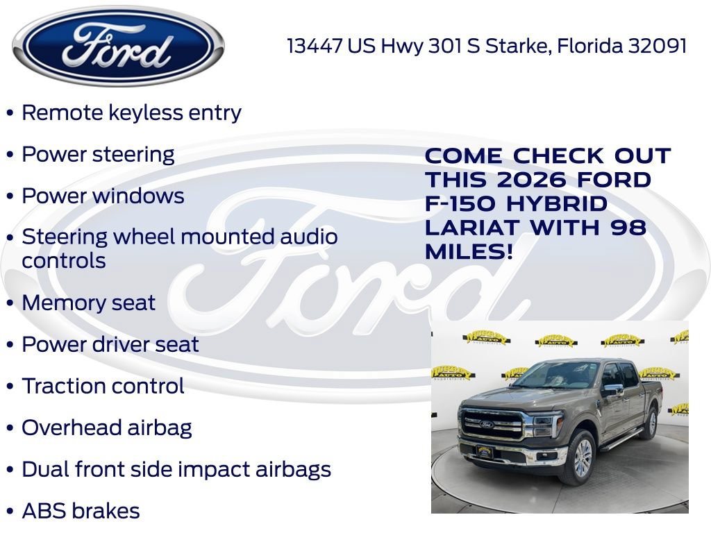 New 2026 Ford F150 Lariat w/ Equipment Group 501A Mid AWD/4WD image 30