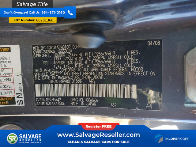 Used 2008 Toyota 4Runner SR5 w/ SR5 Extra Value Pkg 1 RWD image 17