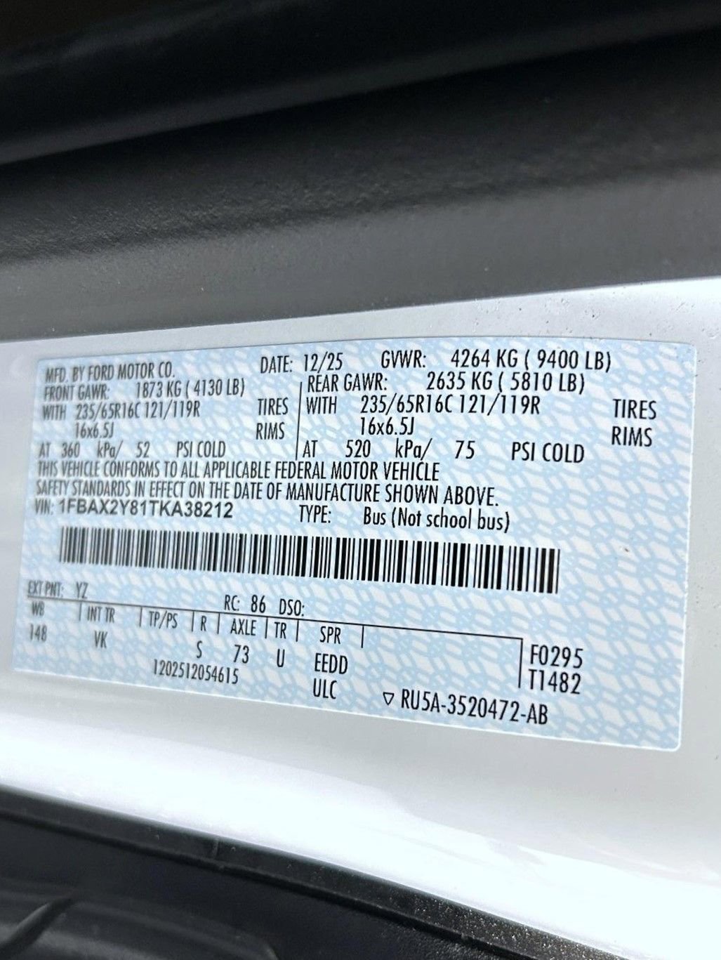 New 2026 Ford Transit 350 XL RWD image 23