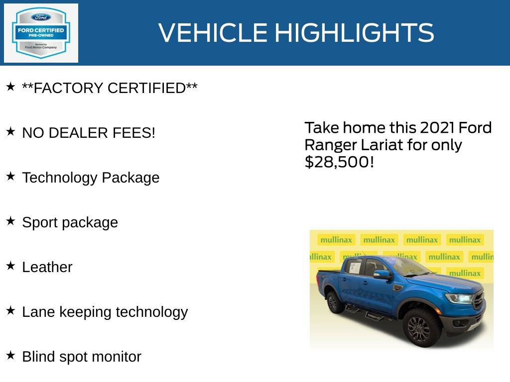 Used 2021 Ford Ranger Lariat w/ Equipment Group 501A High AWD/4WD image 11