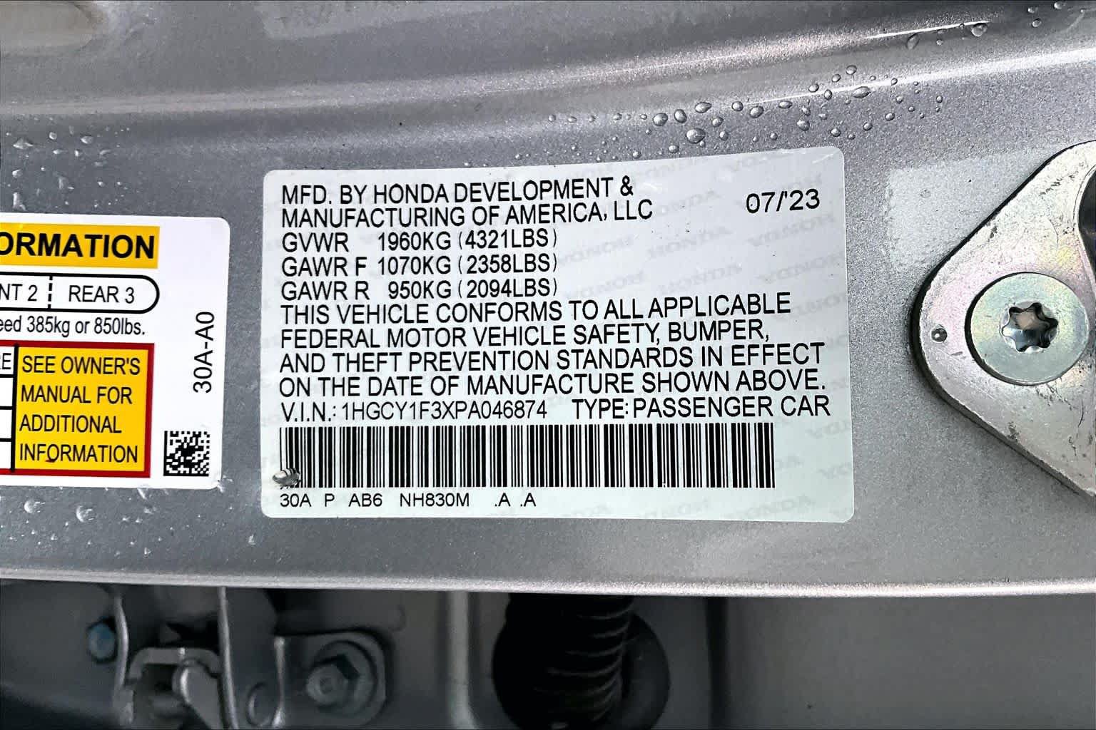 Used 2023 Honda Accord EX image 35