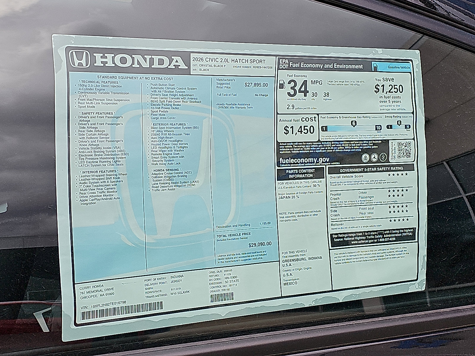 New 2026 Honda Civic Sport image 11