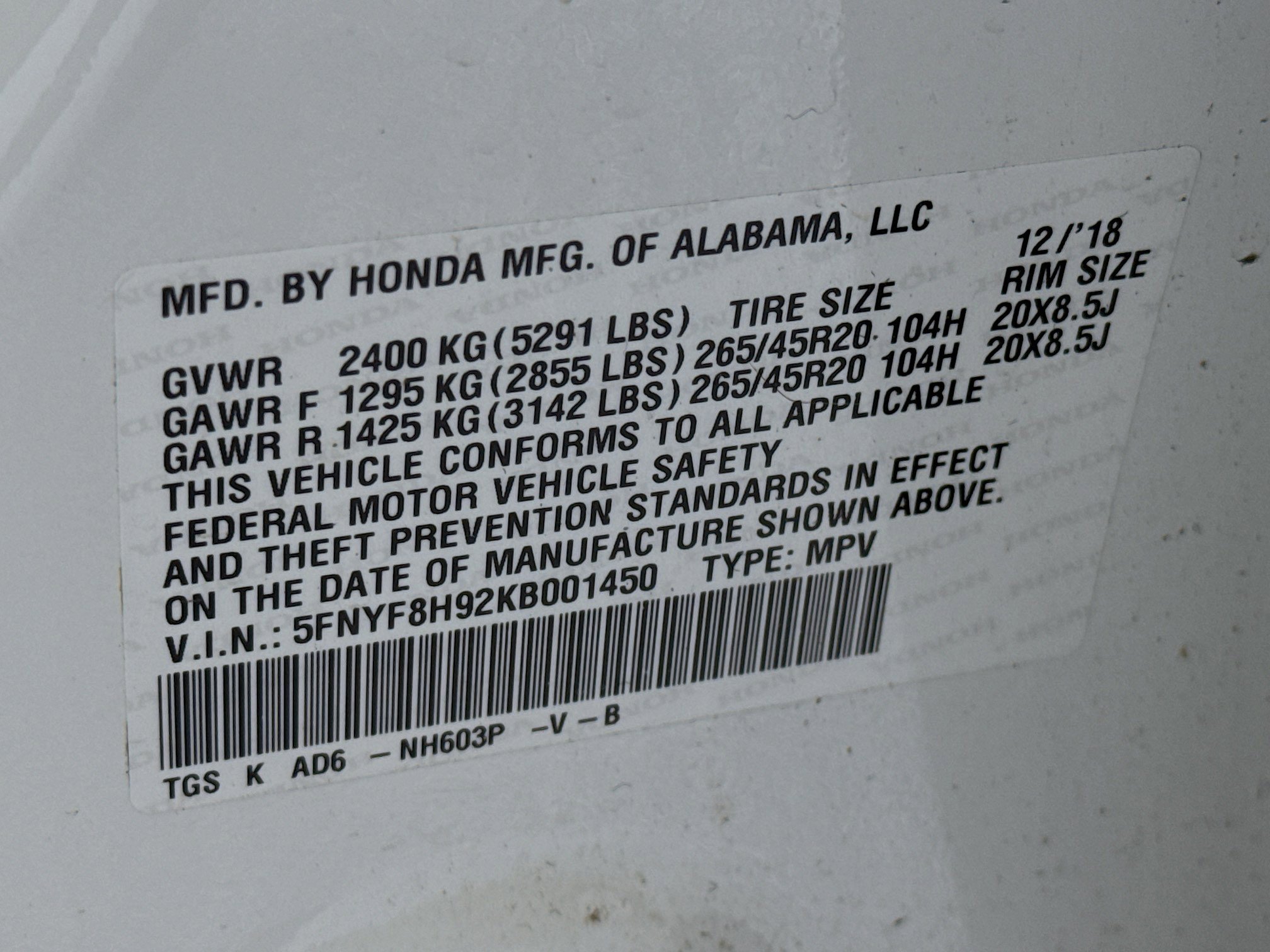 Certified 2019 Honda Passport Touring image 33