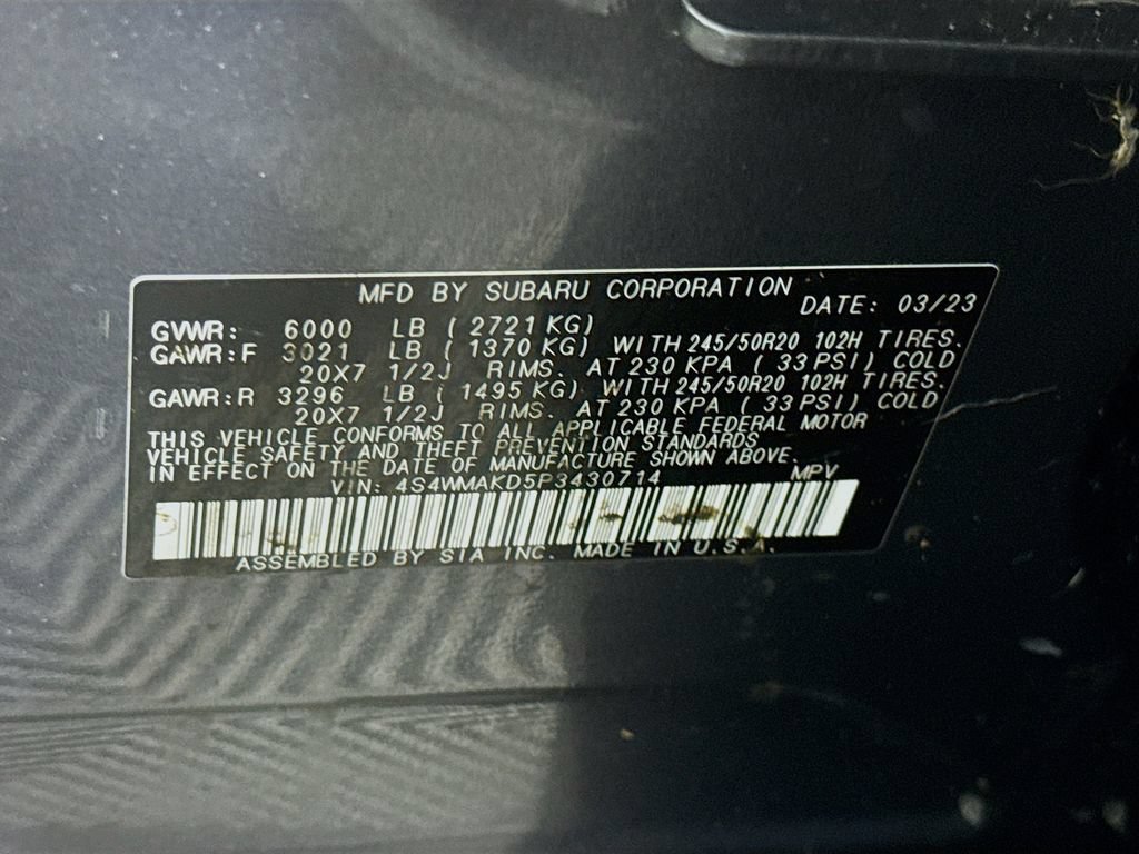Certified 2023 Subaru Ascent Onyx Edition Limited AWD/4WD image 41