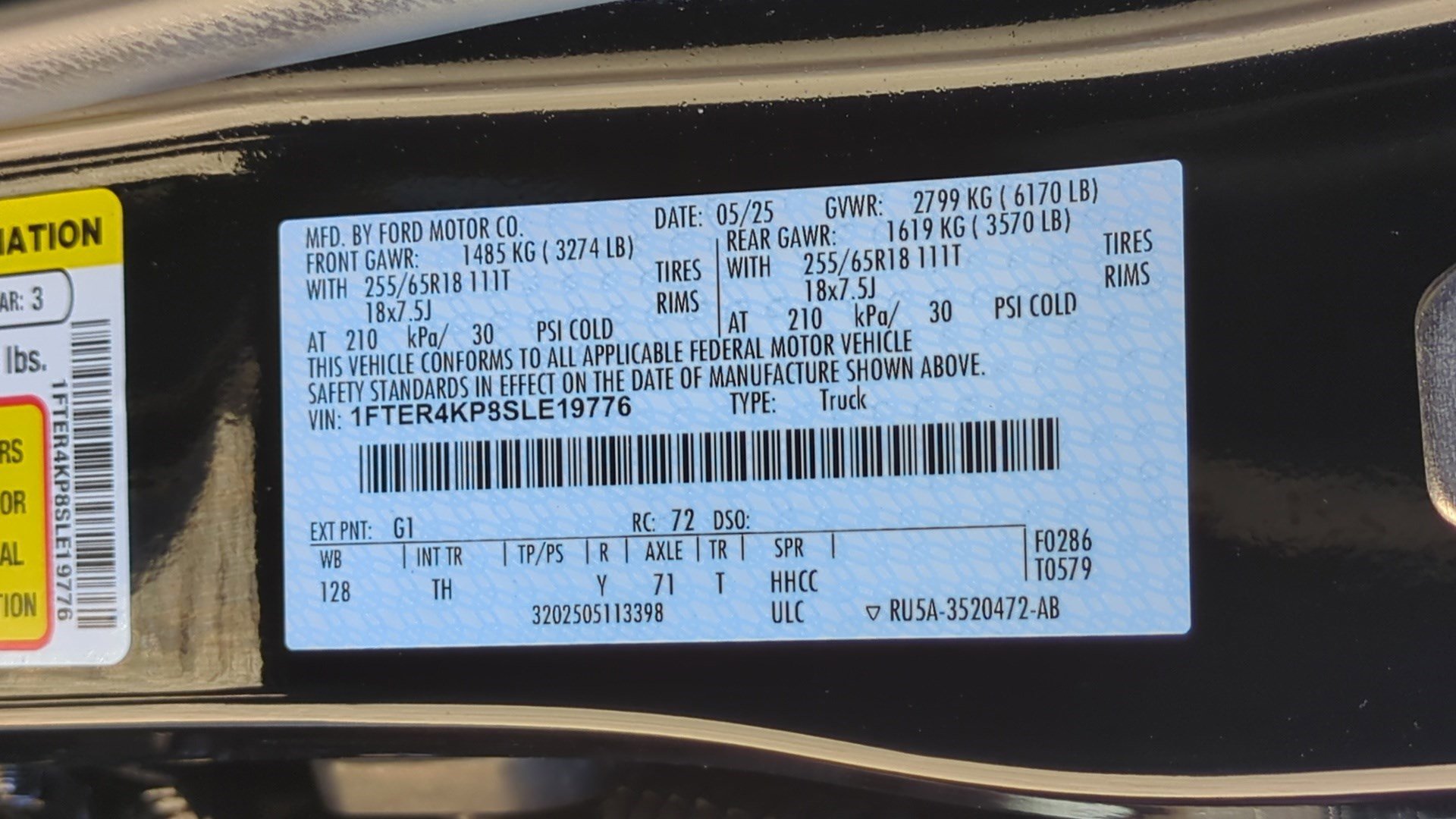 Used 2025 Ford Ranger Lariat w/ Black Appearance Package image 34