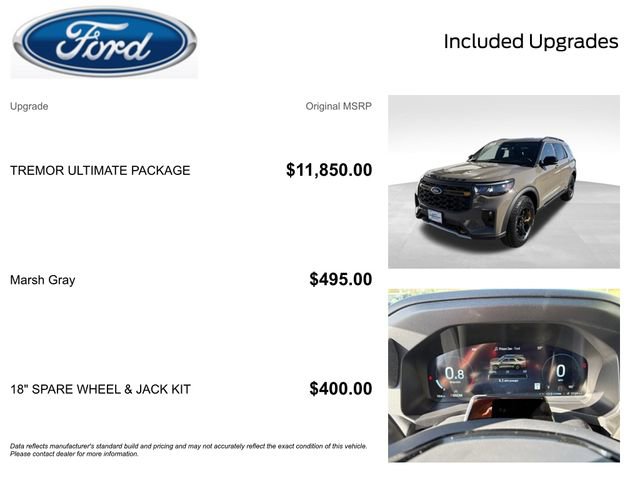 New 2026 Ford Explorer Tremor w/ Tremor Ultimate Package image 2