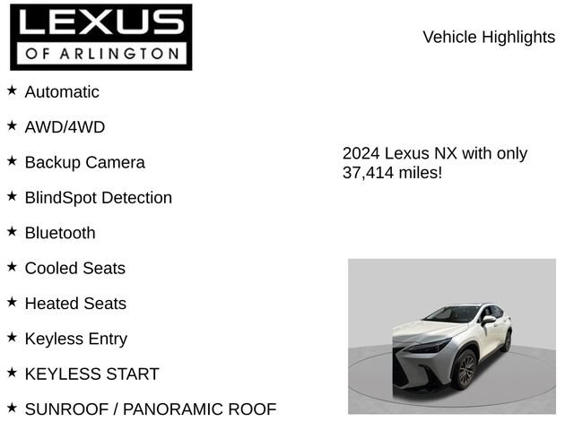 Used 2024 Lexus NX 350h AWD w/ Cold Area Package image 8