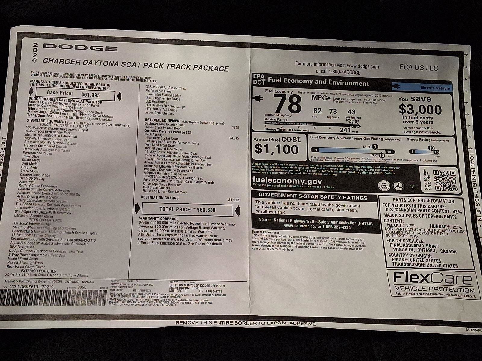 New 2026 Dodge Charger Scat Pack w/ Track Package image 16