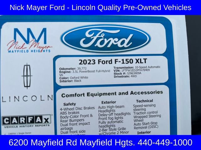 Used 2023 Ford F150 XLT w/ Equipment Group 302A High image 30