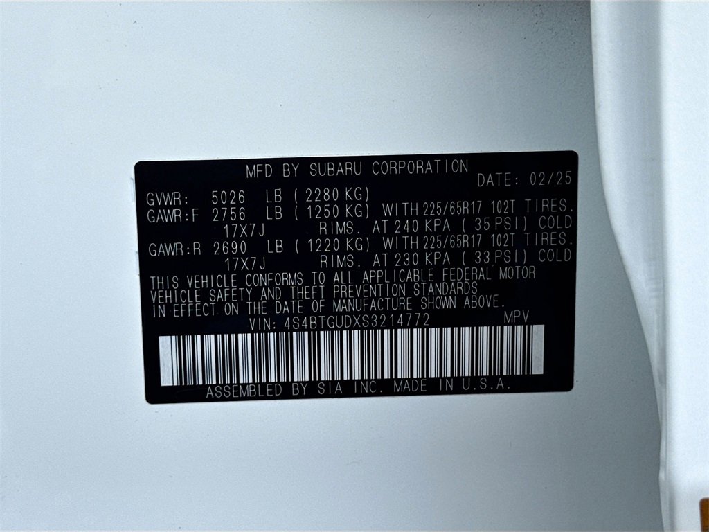 Certified 2025 Subaru Outback Wilderness w/ Wilderness Package image 31