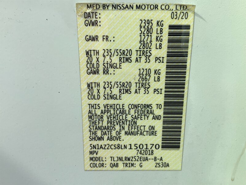 Used 2020 Nissan Murano SL w/ Moonroof Package AWD/4WD image 29