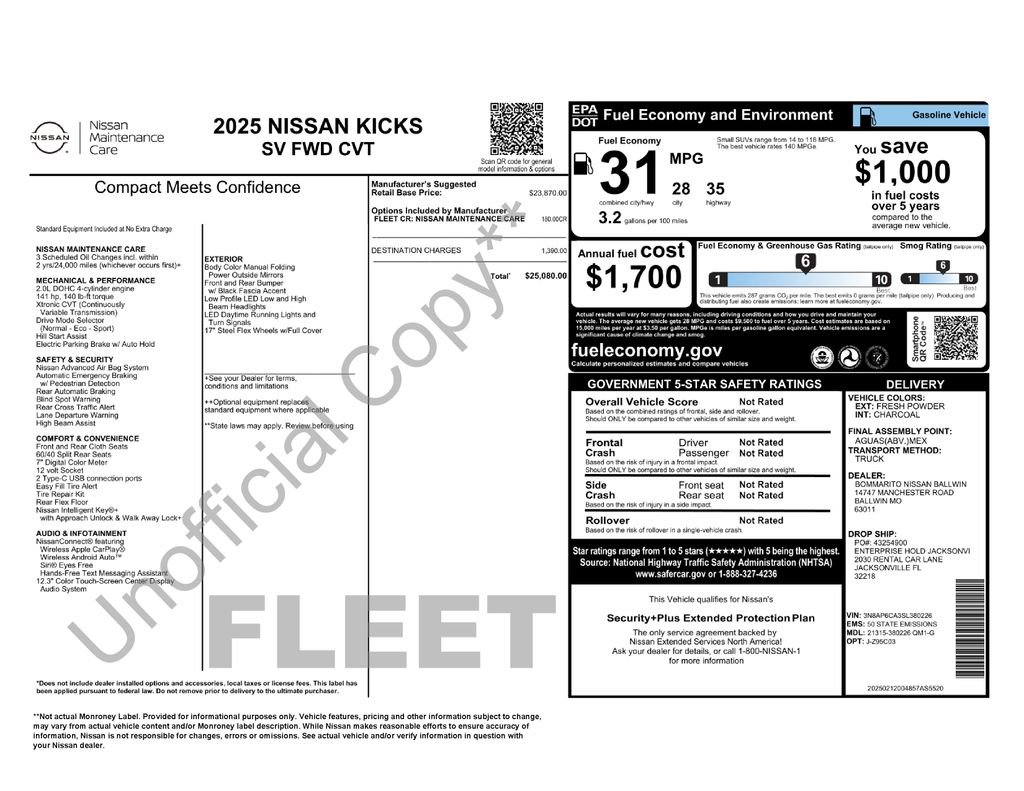 Used 2025 Nissan Kicks SV FWD image 3