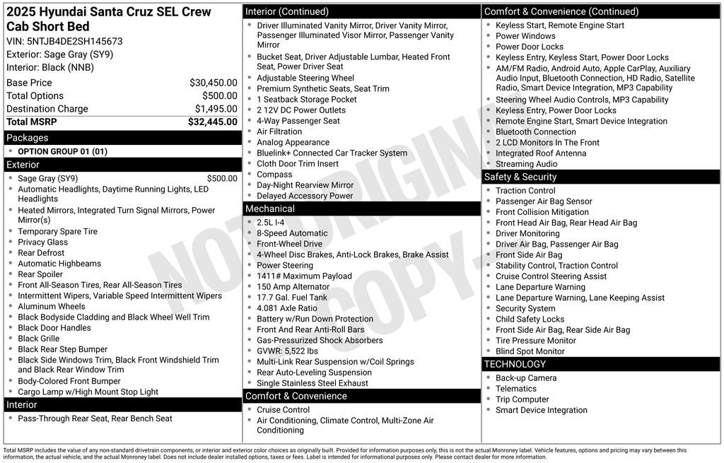Used 2025 Hyundai Santa Cruz SEL FWD image 5