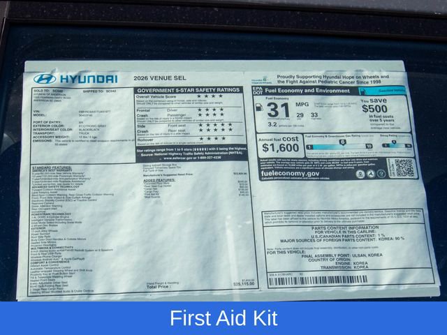 Certified 2026 Hyundai Venue SEL image 32