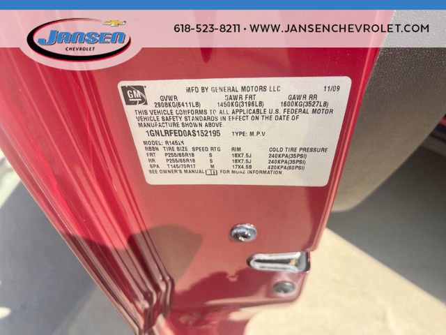 Used 2010 Chevrolet Traverse LT w/ Personal Connectivity Package FWD image 33