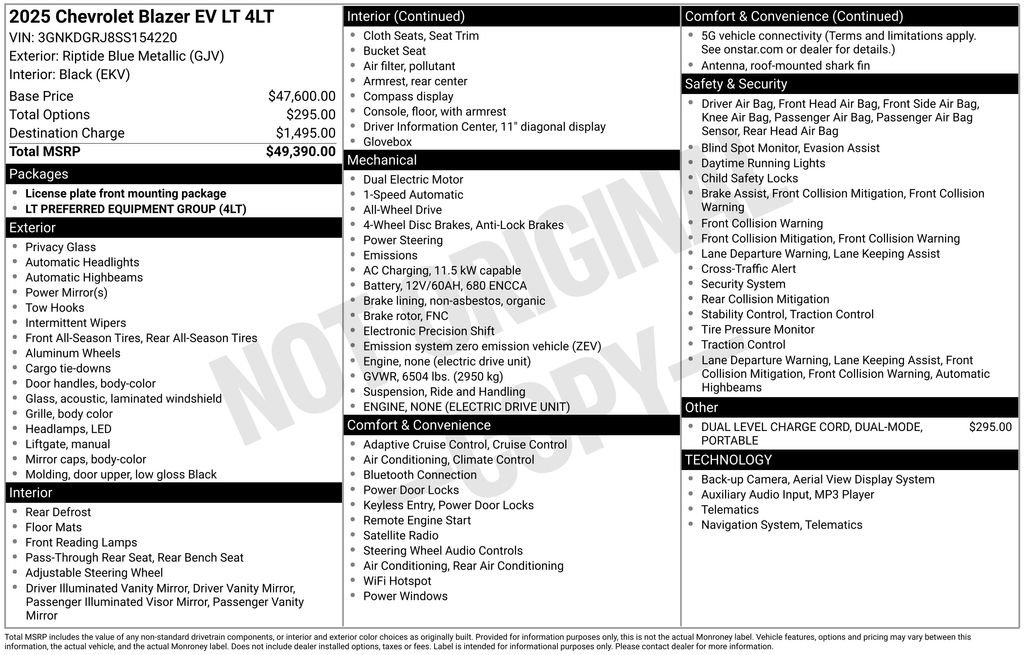 New 2025 Chevrolet Blazer EV LT AWD/4WD image 4