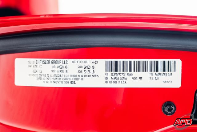 Used 2013 SRT Viper GTS w/ GTS Laguna Interior Pkg RWD image 99