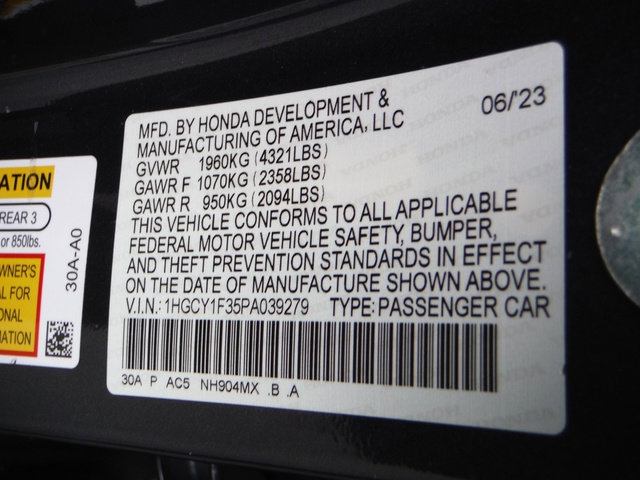 Used 2023 Honda Accord EX image 37