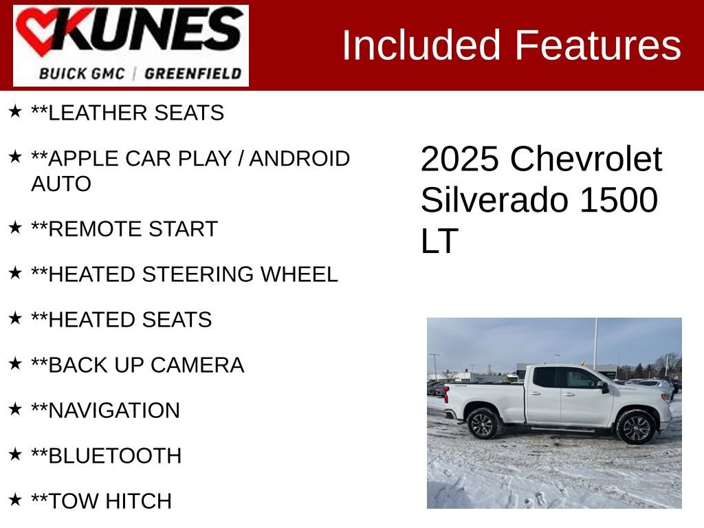 Used 2025 Chevrolet Silverado 1500 LT w/ Leather Package image 2