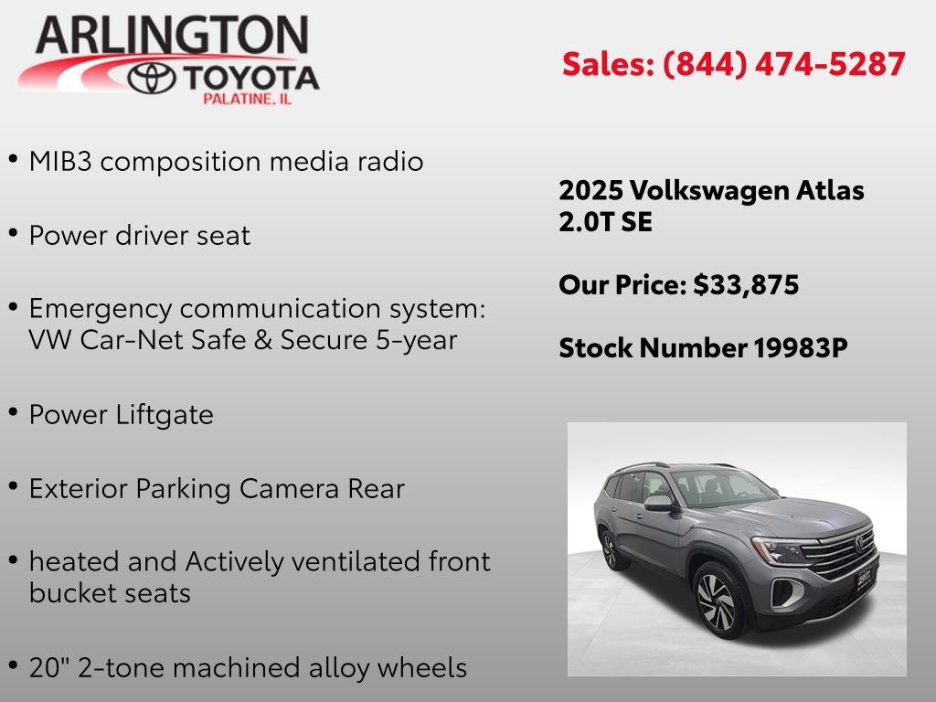 Used 2025 Volkswagen Atlas SE image 3