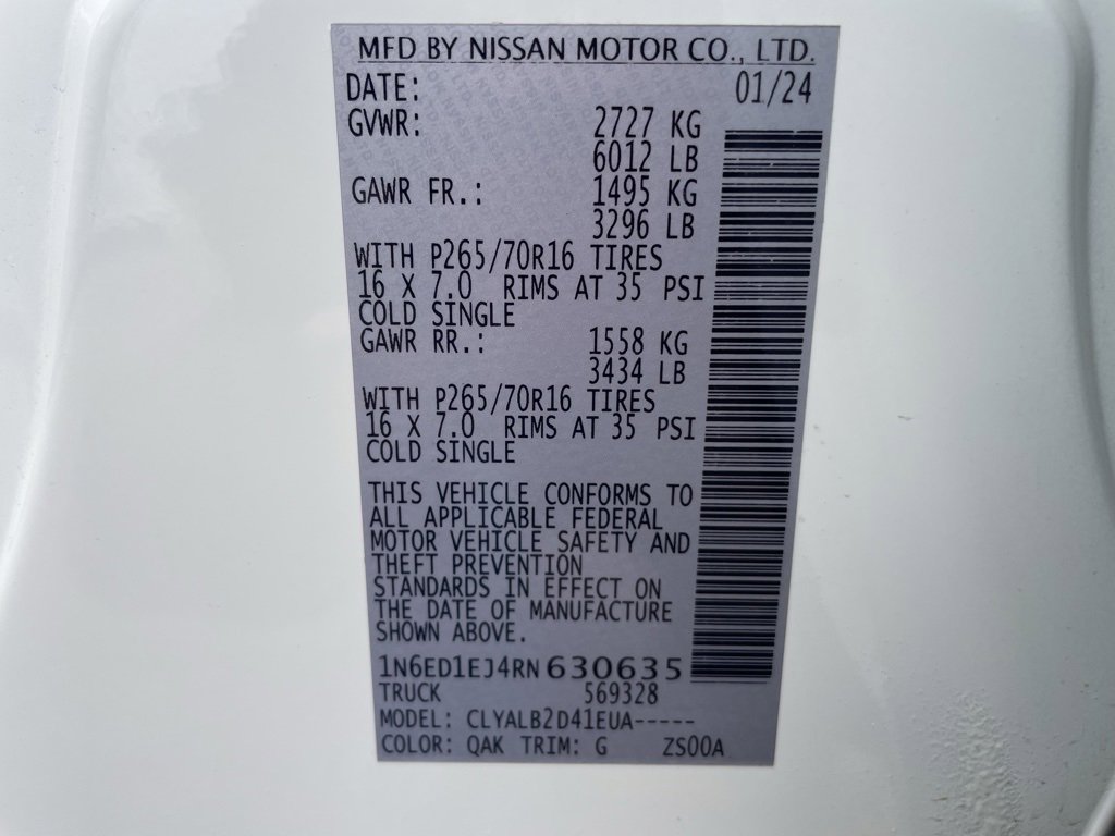 Certified 2024 Nissan Frontier SV image 18