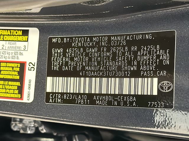 New 2026 Toyota Camry XLE FWD image 25