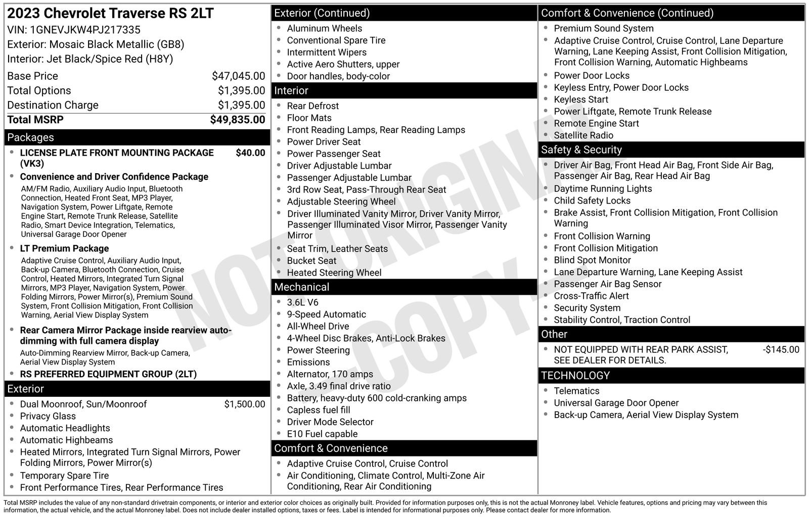 Used 2023 Chevrolet Traverse RS image 6