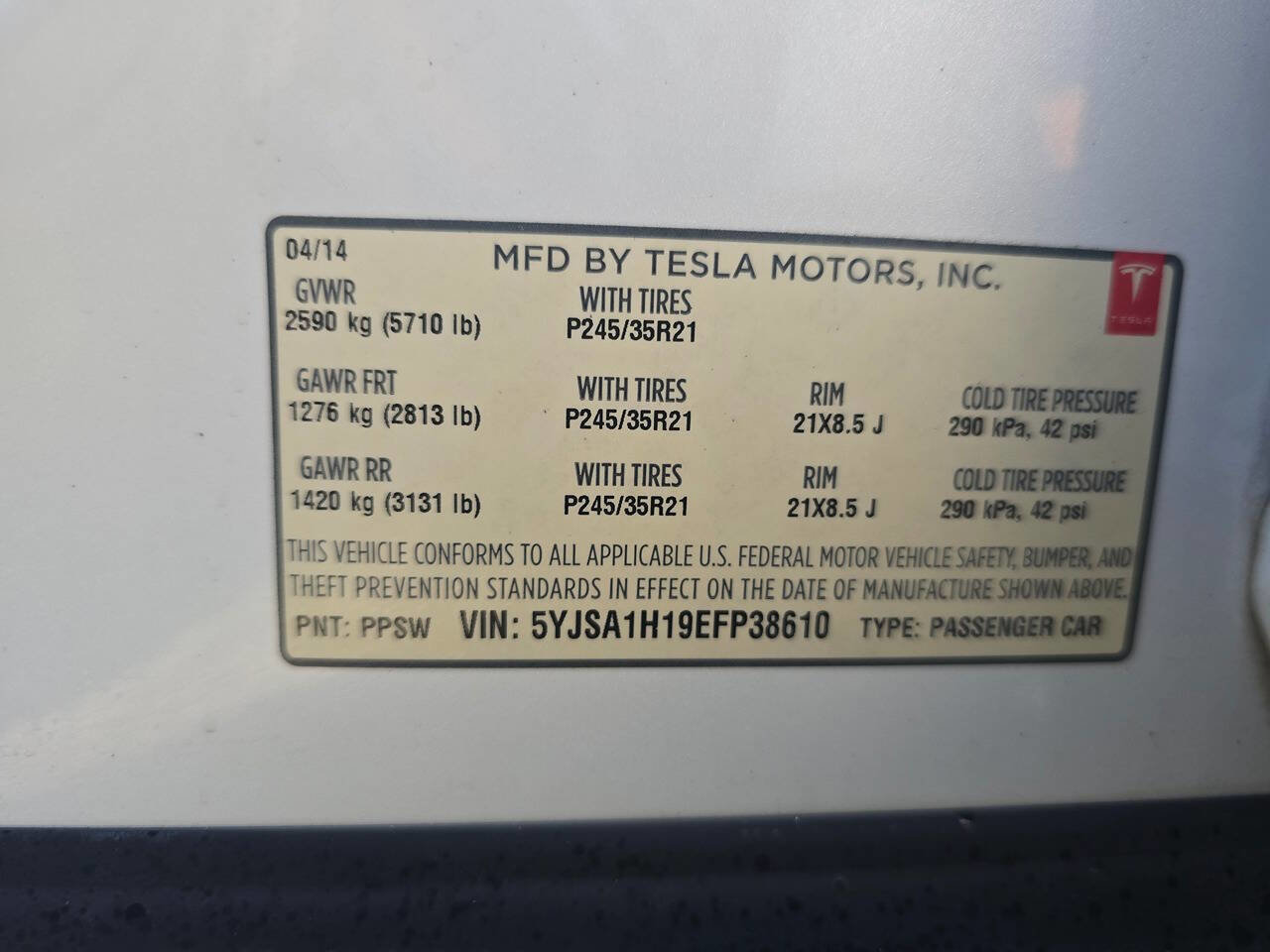 Used 2014 Tesla Model S P85 RWD image 57