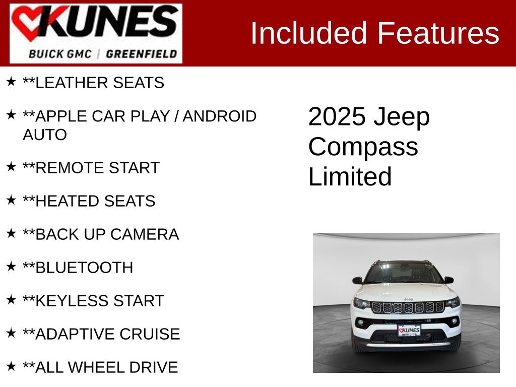 Used 2025 Jeep Compass Limited AWD/4WD image 2